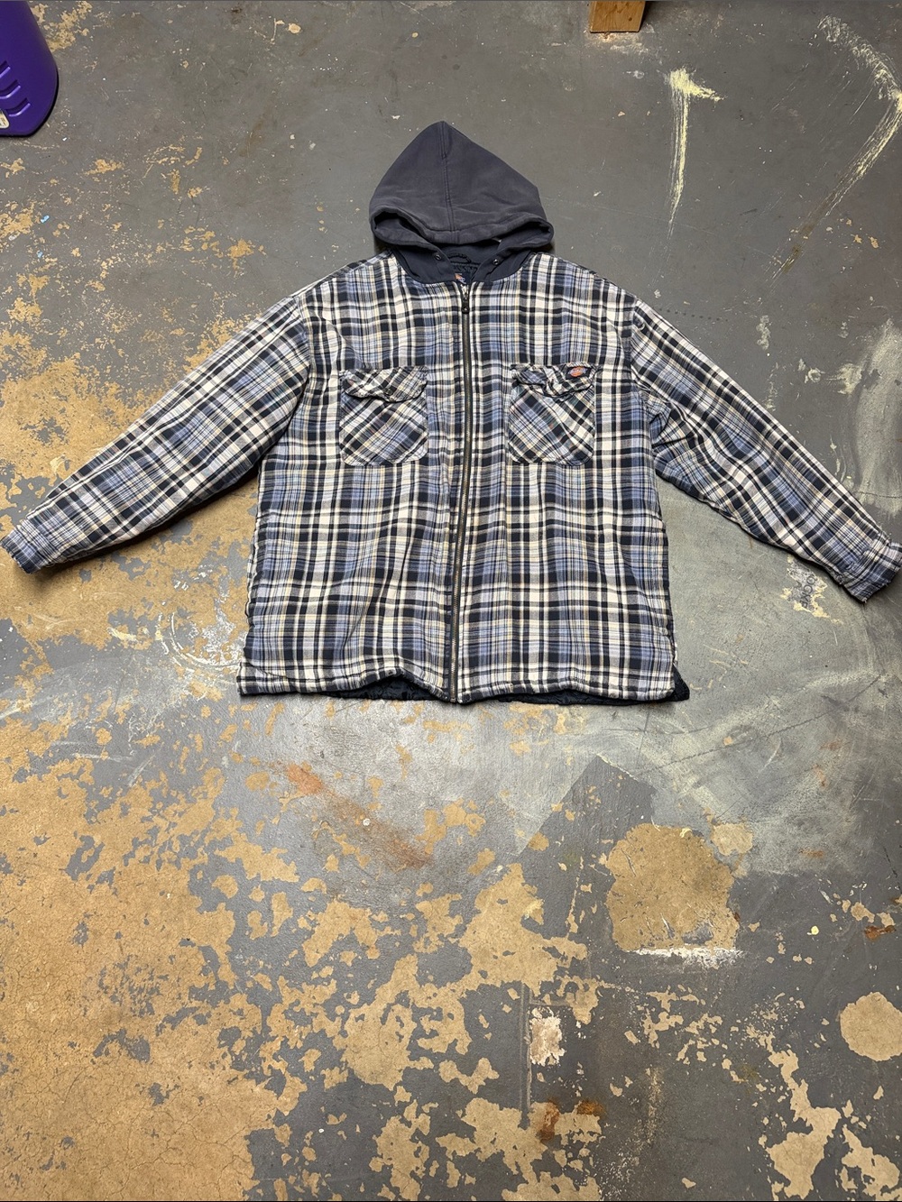 Dickies flannel zip up